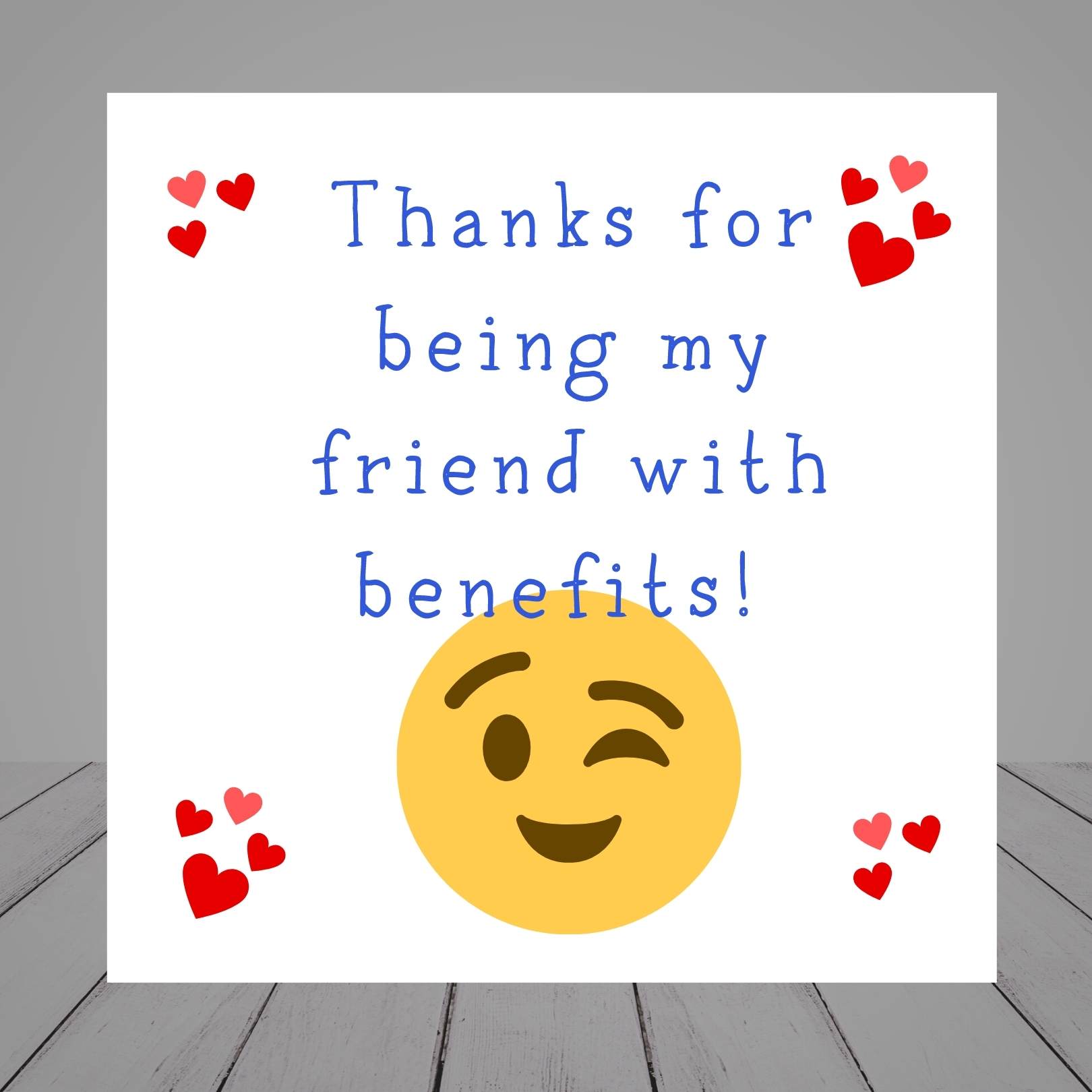 Valentines card - Friend with benefits - Cherry Parsons Art
